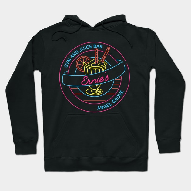 Ernie's Youth Center Gym and Juice Bar Hoodie by DeepDiveThreads